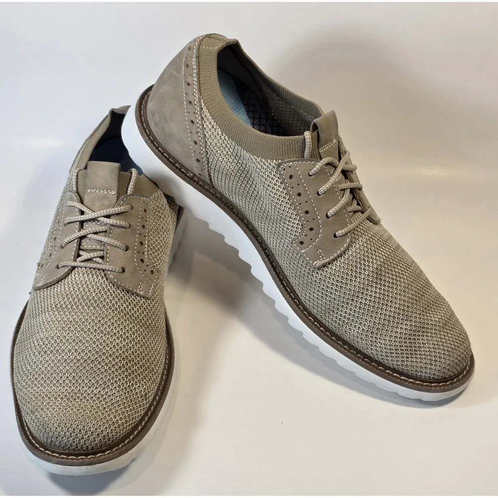 Dockers Men's 10m5 M Beige Round Toe Lace Up Oxford Casual Dress Shoes